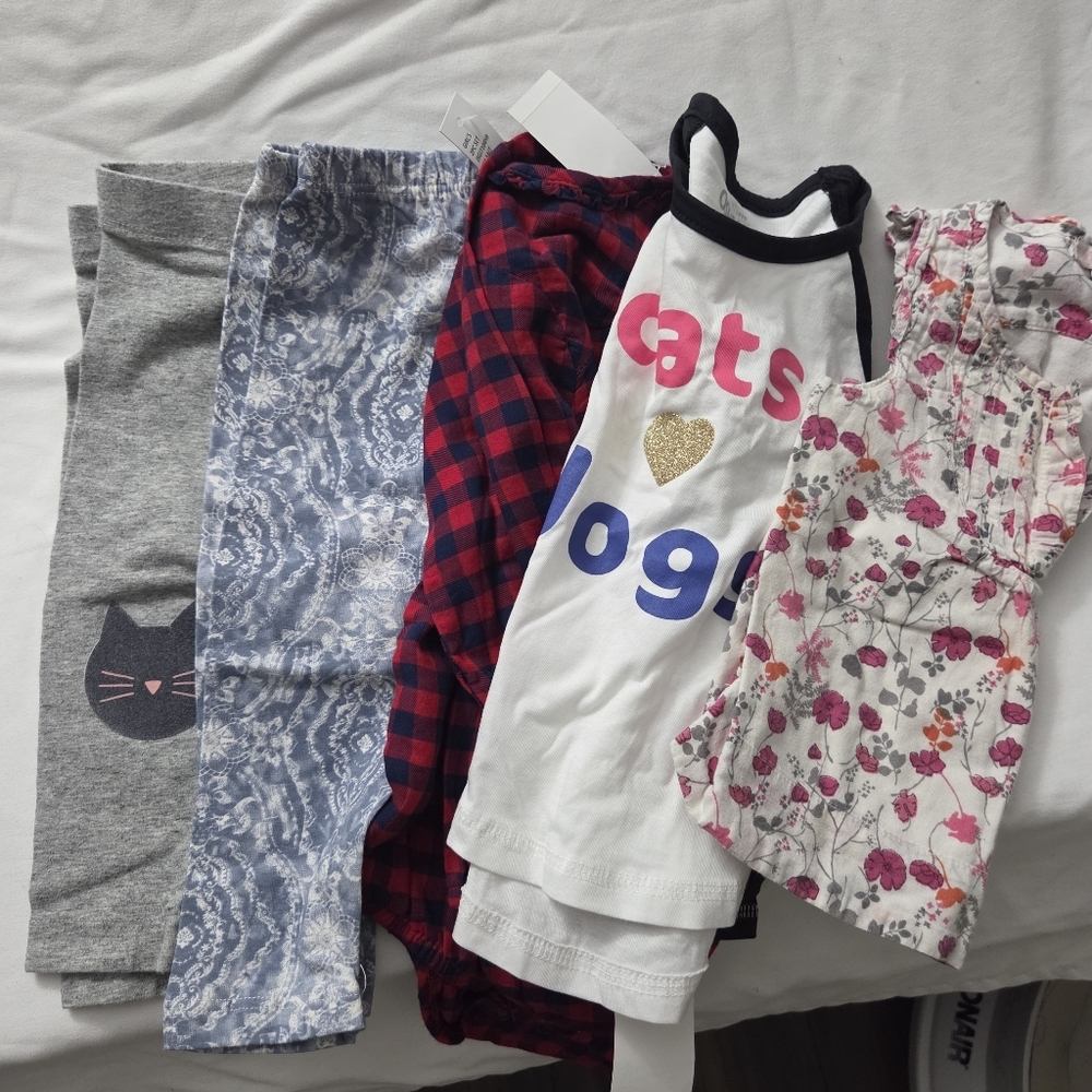 Baby Girl Clothes Lot 5pc Bundle | OshKosh Joe Fresh Old Navy | Size 6-18M
